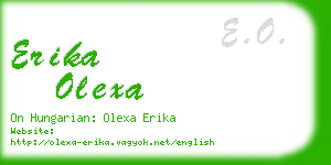 erika olexa business card